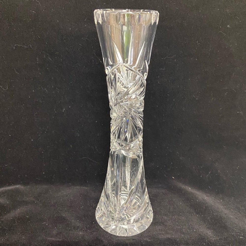 Vintage Polish 24% Lead Crystal Irena Hand-cut Crystal Bud Vase